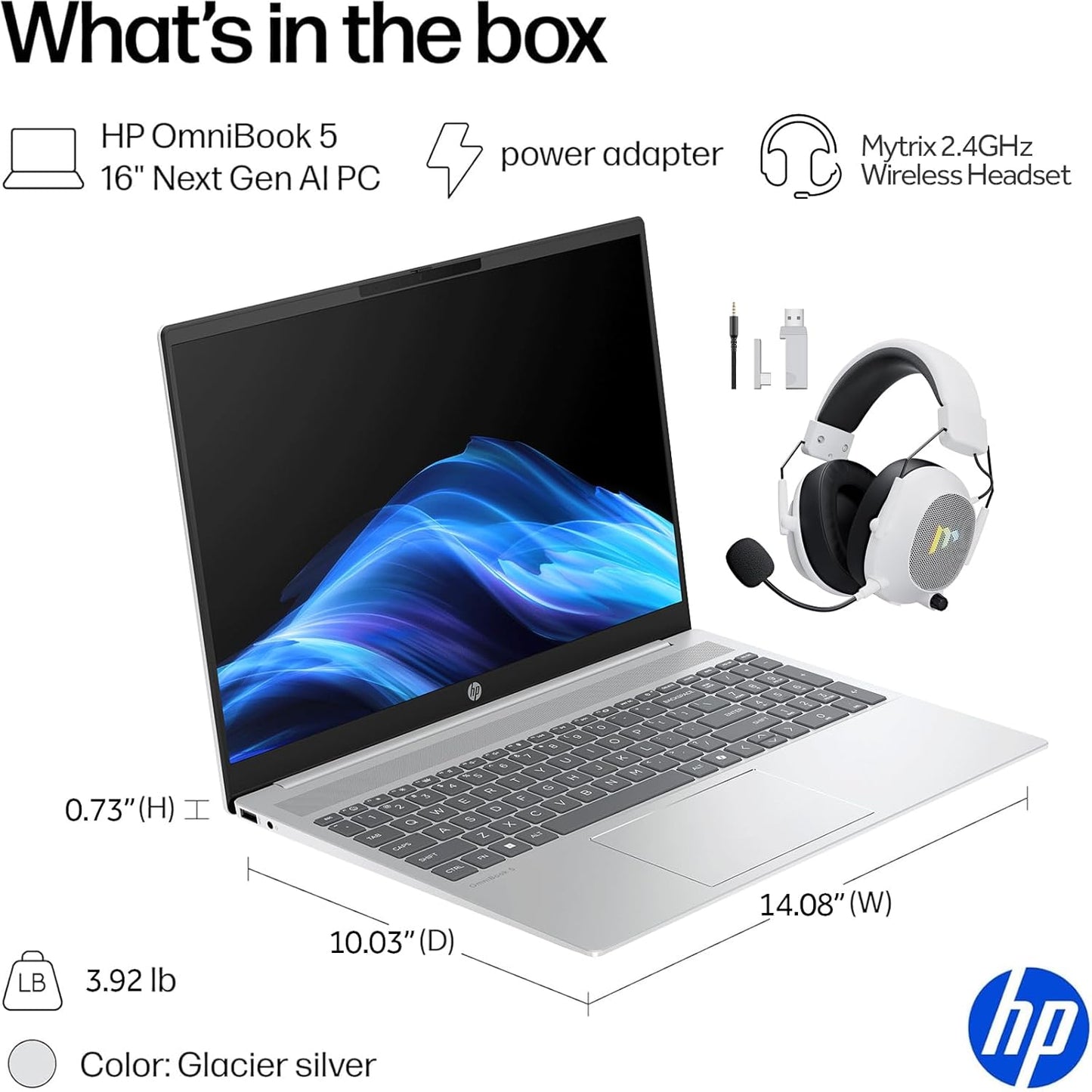 HP OmniBook 5 AI Laptop 16-AF1017WM | Core Ultra 7 255U | 16GB | 1TB SSD | 16″ 2K Touch | Win 11